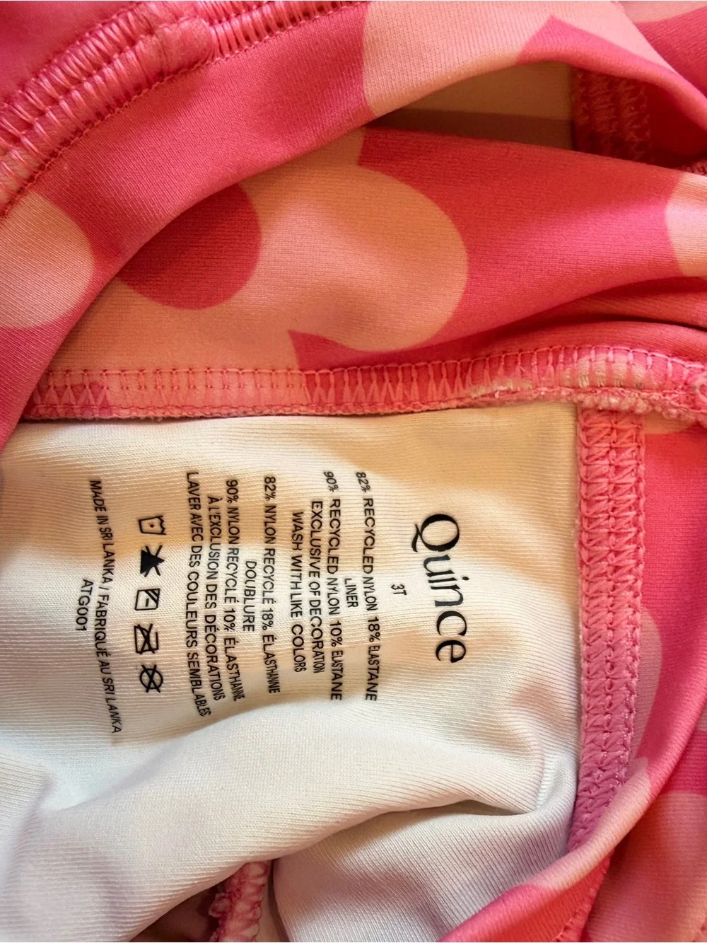 Quince Pink Floral One-Piece Swim Top